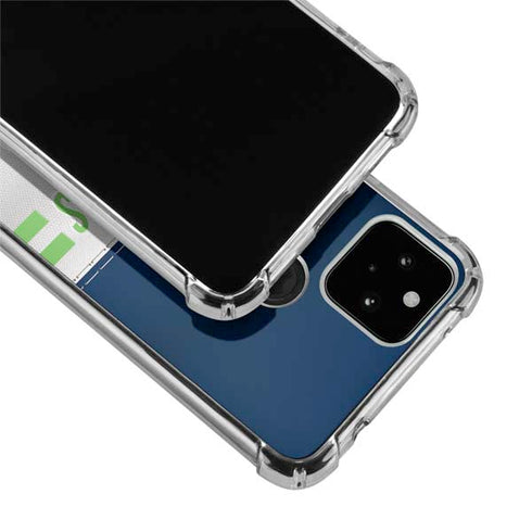 NFL Seattle Seahawks White Striped Google Pixel 5 Clear Case