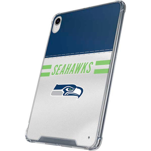 NFL Seattle Seahawks White Striped iPad 11th Gen (2025) Clear Case