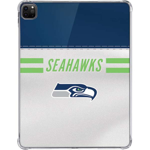 NFL Seattle Seahawks White Striped iPad Pro 11in (2024) Clear Case