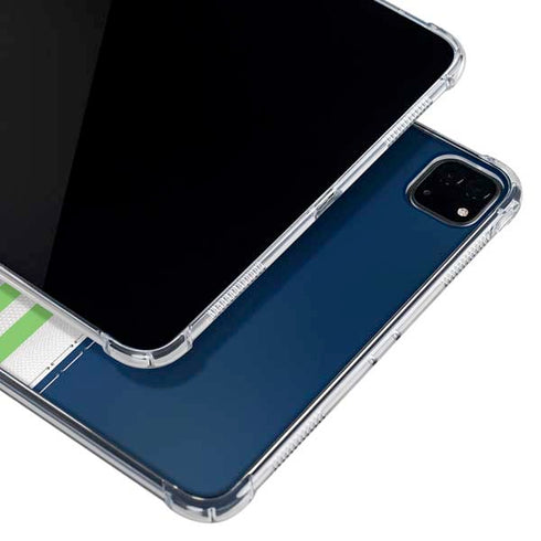 NFL Seattle Seahawks White Striped iPad Pro 11in (2024) Clear Case