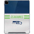 NFL Seattle Seahawks White Striped iPad Pro 12.9in (2020) Clear Case