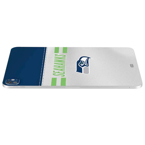 NFL Seattle Seahawks White Striped iPad Pro 13in M4 (2024) Skin