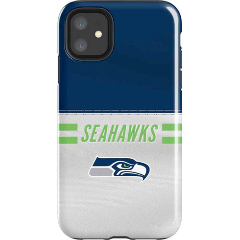 NFL Seattle Seahawks White Striped iPhone 11 Impact Case