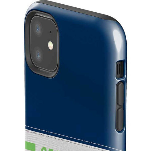 NFL Seattle Seahawks White Striped iPhone 11 Impact Case