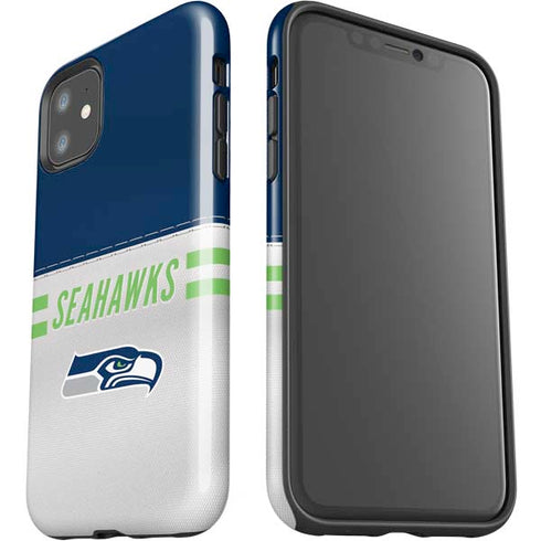 NFL Seattle Seahawks White Striped iPhone 11 Impact Case