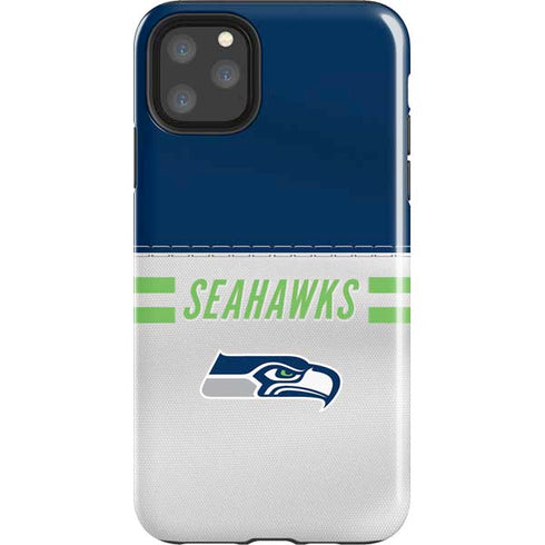 NFL Seattle Seahawks White Striped iPhone 11 Pro Max Impact Case