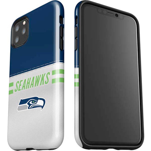 NFL Seattle Seahawks White Striped iPhone 11 Pro Max Impact Case