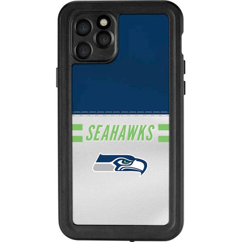 NFL Seattle Seahawks White Striped iPhone 11 Pro Waterproof Case