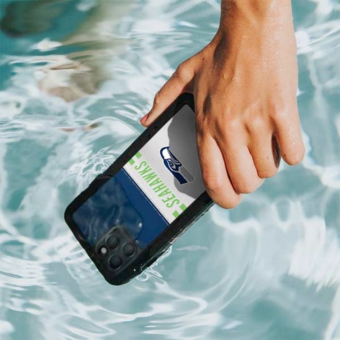 NFL Seattle Seahawks White Striped iPhone 11 Pro Waterproof Case
