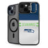 NFL Seattle Seahawks White Striped iPhone 14 Kickstand Case