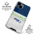 NFL Seattle Seahawks White Striped iPhone 15 Clear Case