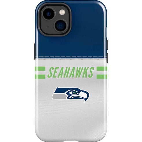NFL Seattle Seahawks White Striped iPhone 15 Impact Case