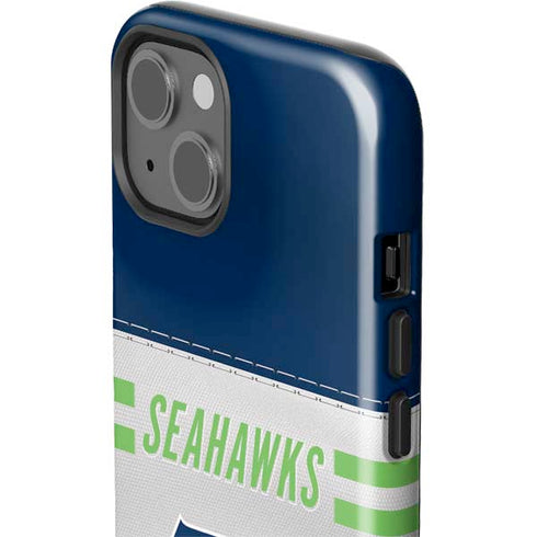 NFL Seattle Seahawks White Striped iPhone 15 Impact Case