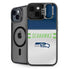 NFL Seattle Seahawks White Striped iPhone 15 Plus Kickstand Case