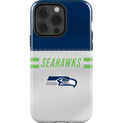 NFL Seattle Seahawks White Striped iPhone 15 Pro Impact Case