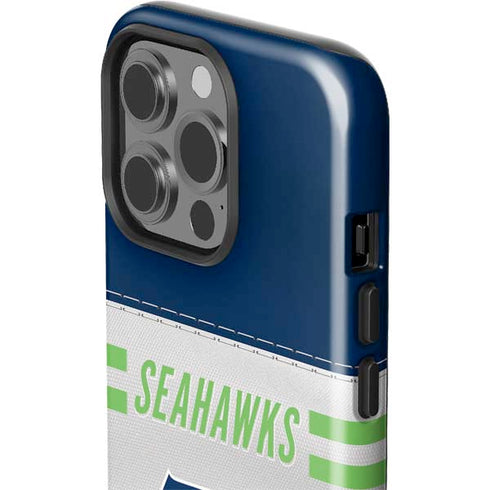 NFL Seattle Seahawks White Striped iPhone 15 Pro Impact Case