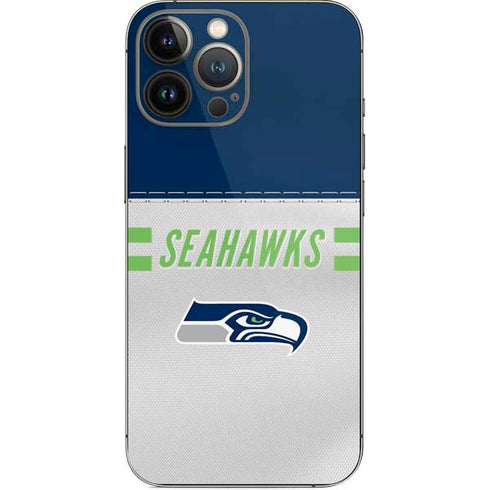 NFL Seattle Seahawks White Striped iPhone 15 Pro Max Skin