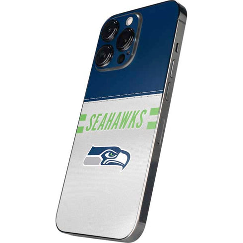 NFL Seattle Seahawks White Striped iPhone 15 Pro Max Skin