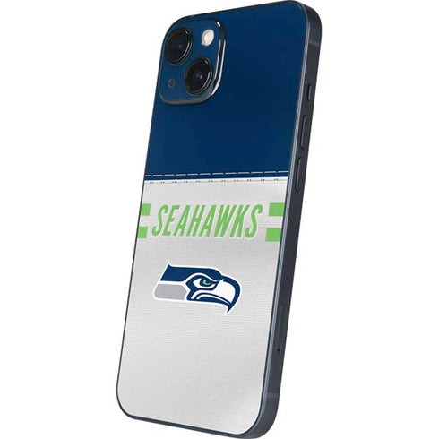 NFL Seattle Seahawks White Striped iPhone 15 Skin