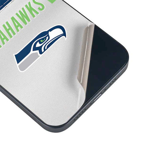 NFL Seattle Seahawks White Striped iPhone 15 Skin