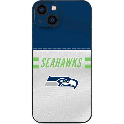 NFL Seattle Seahawks White Striped iPhone 15 Skin