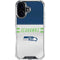 NFL Seattle Seahawks White Striped iPhone 16 Clear Case