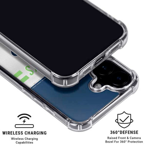 NFL Seattle Seahawks White Striped iPhone 16 MagSafe Case
