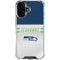 NFL Seattle Seahawks White Striped iPhone 16 Plus Clear Case