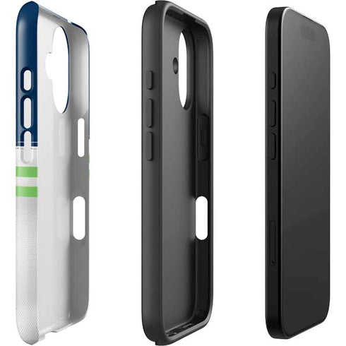 NFL Seattle Seahawks White Striped iPhone 16 Plus Impact Case