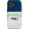 NFL Seattle Seahawks White Striped iPhone 16 Plus Magsafe Impact Case