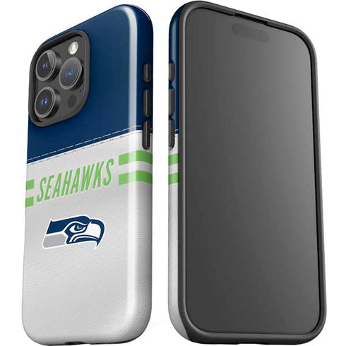 NFL Seattle Seahawks White Striped iPhone 16 Pro Impact Case