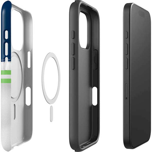 NFL Seattle Seahawks White Striped iPhone 16 Pro Magsafe Impact Case