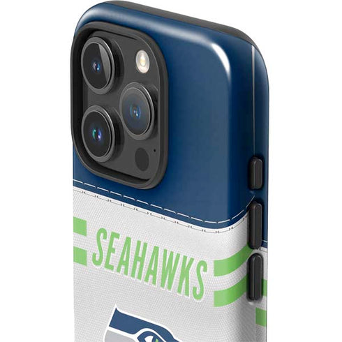 NFL Seattle Seahawks White Striped iPhone 16 Pro Max Impact Case