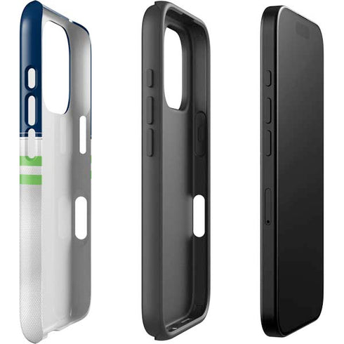 NFL Seattle Seahawks White Striped iPhone 16 Pro Max Impact Case