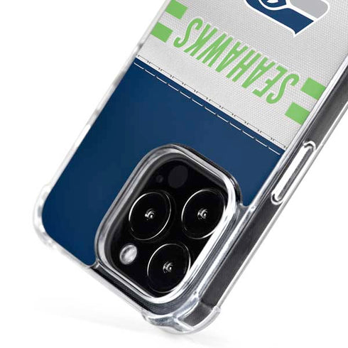 NFL Seattle Seahawks White Striped iPhone 16 Pro Max MagSafe Case
