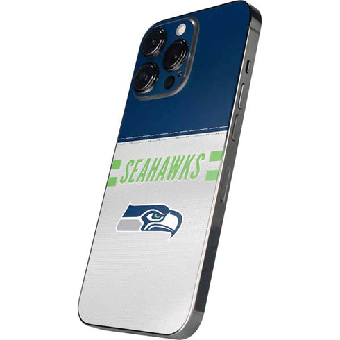 NFL Seattle Seahawks White Striped iPhone 16 Pro Max Skin