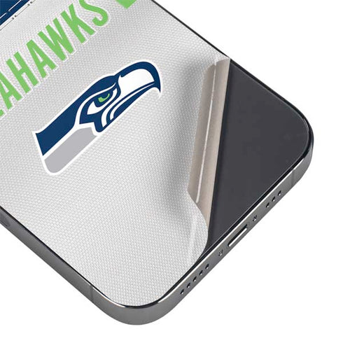 NFL Seattle Seahawks White Striped iPhone 16 Pro Skin
