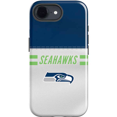 NFL Seattle Seahawks White Striped iPhone 16e Impact Case