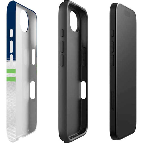 NFL Seattle Seahawks White Striped iPhone 16e Impact Case