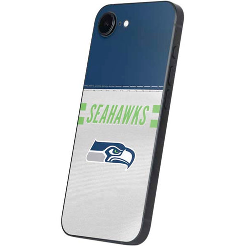 NFL Seattle Seahawks White Striped iPhone 16e Skin