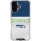NFL Seattle Seahawks White Striped iPhone 17 Clear Case