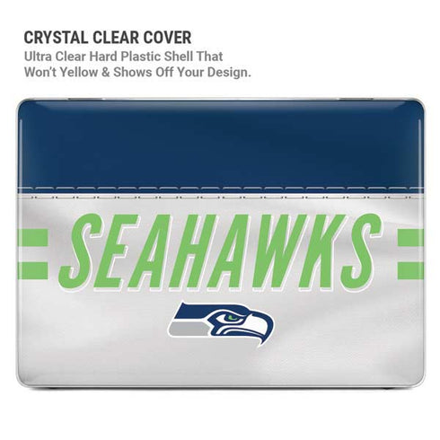 NFL Seattle Seahawks White Striped MacBook Pro 14in (2021-24) Case plus Skin