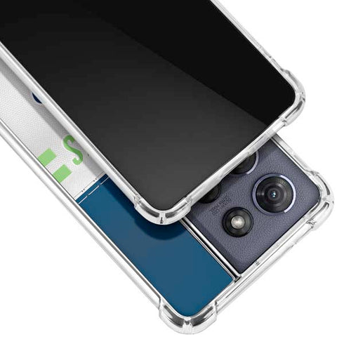 NFL Seattle Seahawks White Striped Moto G 5G (2025) Clear Case