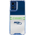 NFL Seattle Seahawks White Striped Moto G 5G (2024) Clear Case