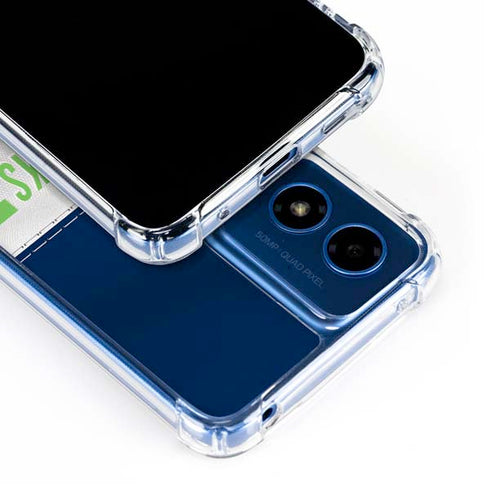 NFL Seattle Seahawks White Striped Moto G 5G (2024) Clear Case