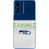NFL Seattle Seahawks White Striped Moto G Play 4G (2024) Skin