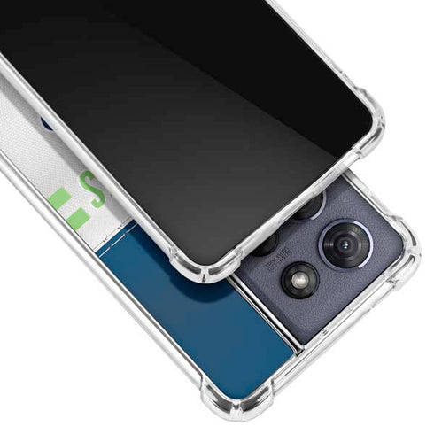 NFL Seattle Seahawks White Striped Moto G Power 5G (2025) Clear Case