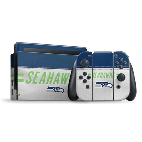 NFL Seattle Seahawks White Striped Nintendo Skins