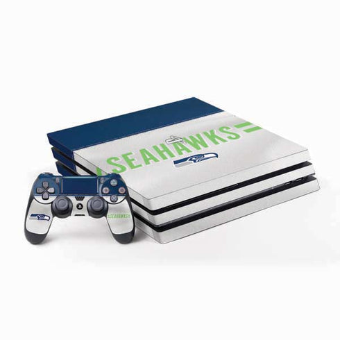 NFL Seattle Seahawks White Striped PlayStation PS4 Skins