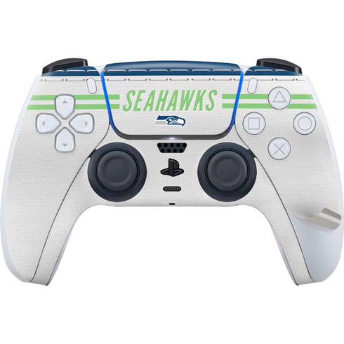 NFL Seattle Seahawks White Striped PS5 Pro Disk Bundle Skin